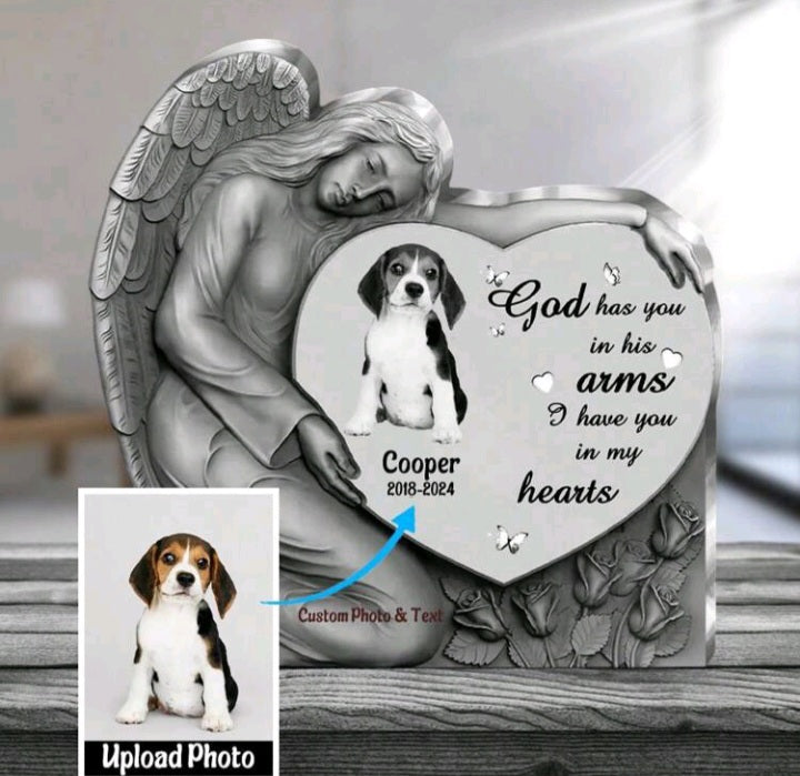 Angel Heart Memorial Acrylic Plaque