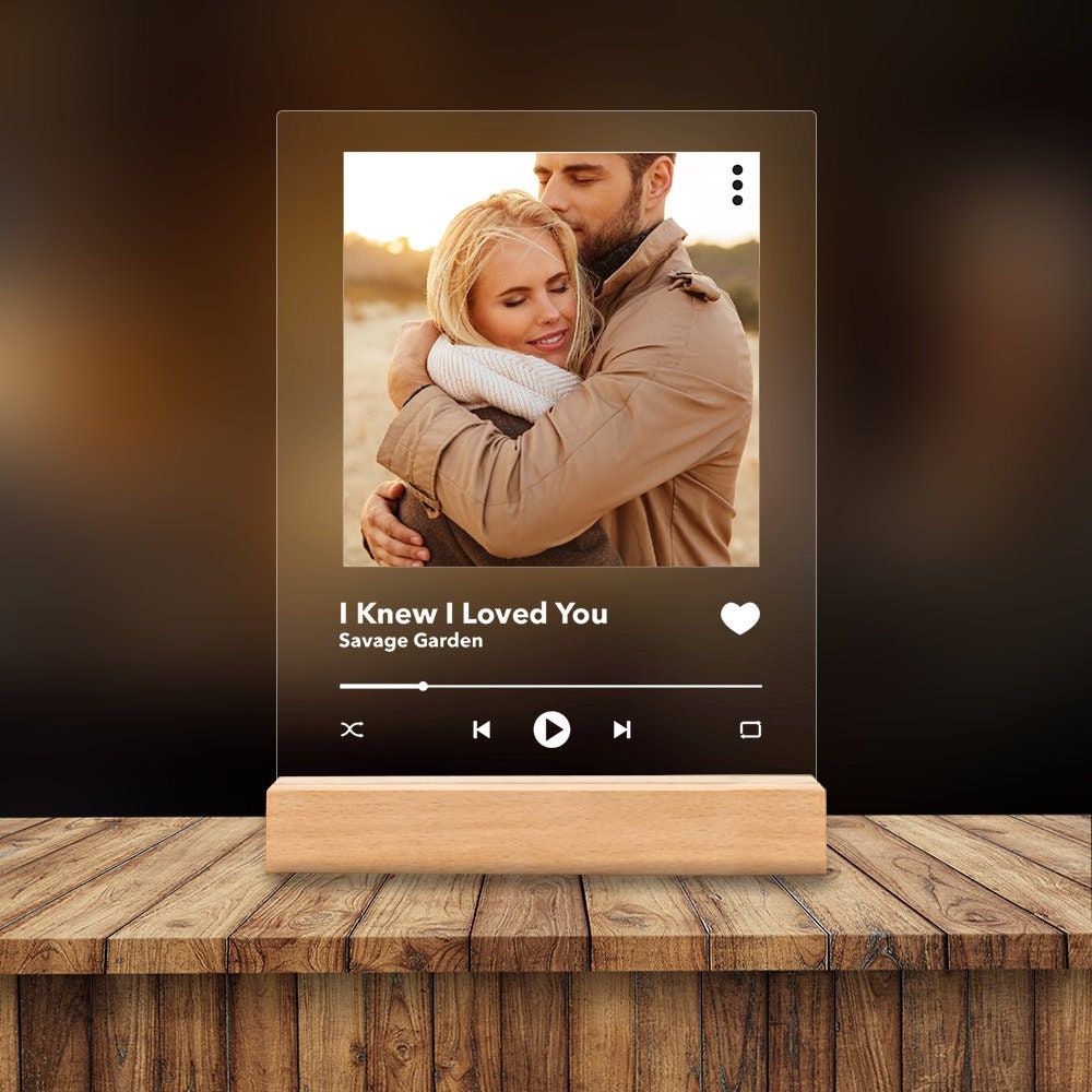 Personalized music plaque with a couple's photo